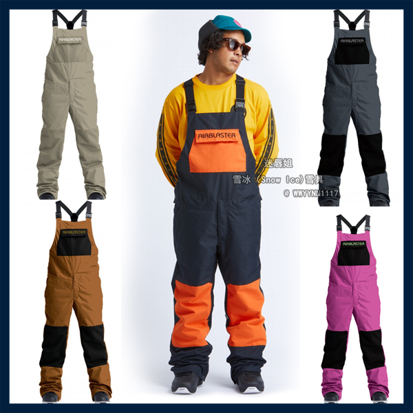 2122 AIRBLASTER FREEDOM BIB Male Board Snowboard Ski with library 2L waterproof 10K