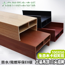 Ecological wood ceiling decoration board PVC ceiling board Balcony Hotel interior decoration materials Living room modeling square pass