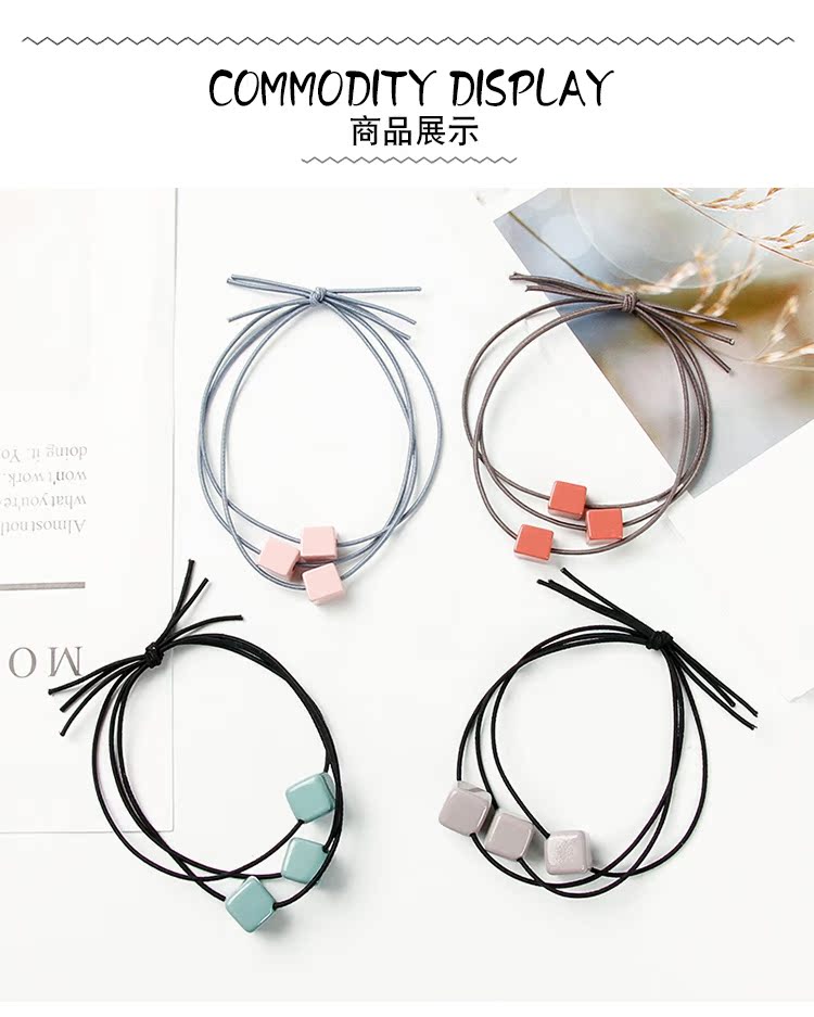 Dây cao su dây tóc Mũ nón Hàn Quốc mùa hè người lớn hoang dã bóng đầu đầu đuôi ngựa băng đô nữ