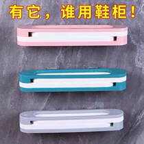 Bathroom door slippers holding rack toilet household wall hanging of punched shoes asphalt collection shelves