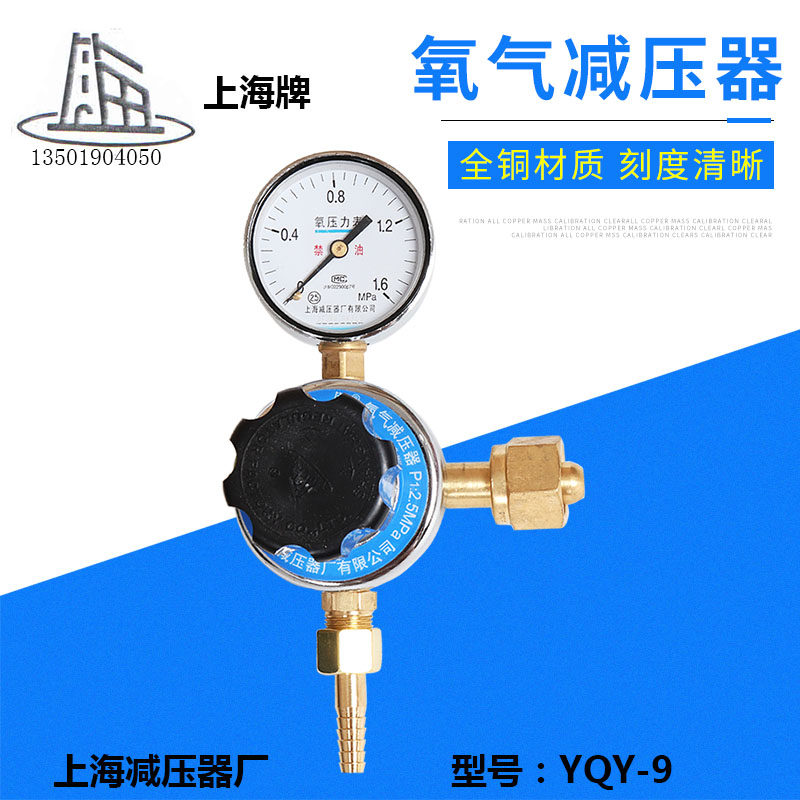 YQY-9 1 6MPA single meter oxygen pressure reducer oxygen pressure reducing pressure reducing plant on the Shanghai pressure reducer factory