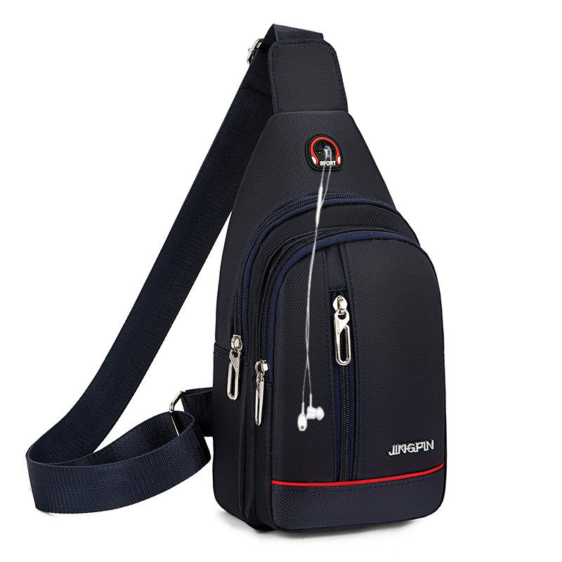 Men's chest bag 2020 new trendy Korean version of Oxford cloth men's bag casual small bag shoulder bag shoulder bag Messenger bag male