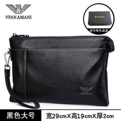 Armani, сумка с петлей на руку, кожаная вместительная и большая маленькая сумка клатч для отдыха, из натуральной кожи