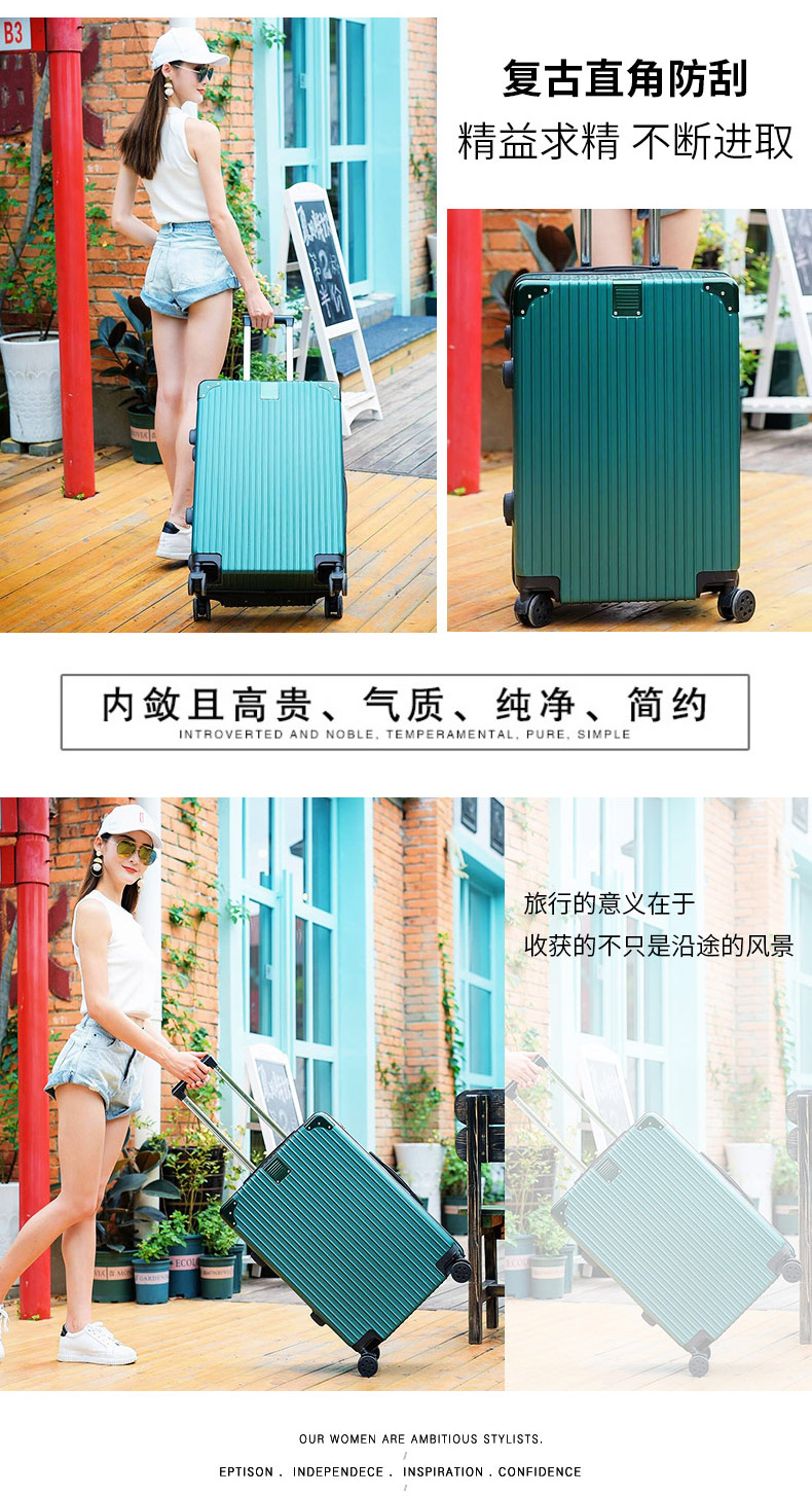 Vali góc vuông retro nữ phiên bản Hàn Quốc của sinh viên đại học Hộp mật khẩu 24 inch 26 chiếc vali kéo nhỏ nhỏ vali 20 nam vali lock&lock