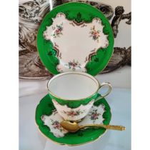 Serra British Paragon Paragon 200ml gold-plated coffee cup 2 plates gold-plated spoon 4-piece set 95 new