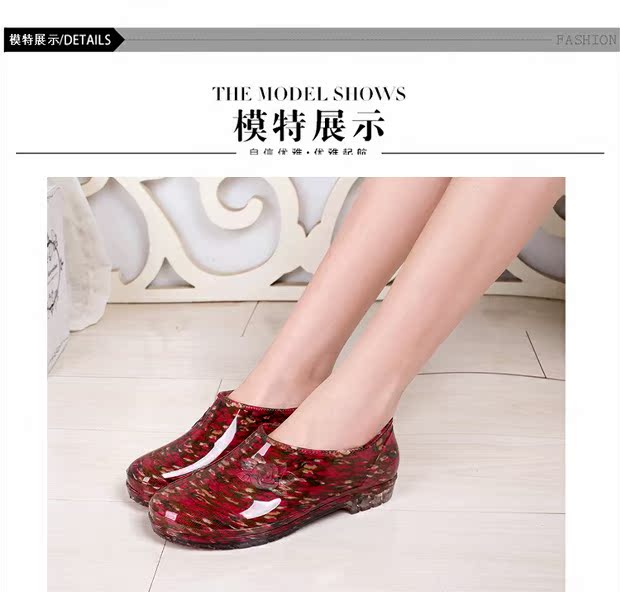 Xuân 2018 Giày mới nước thoáng khí nhà bếp thỏi đi mưa đi giày nữ mang giày công sở chống trượt đơn giày mưa giày nhựa không thấm nước