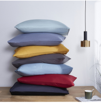 60 tribute satin full cotton pure cotton single hotel pillowcase pure color pillow core cover 48 * 74cm adult pillow headgear pair