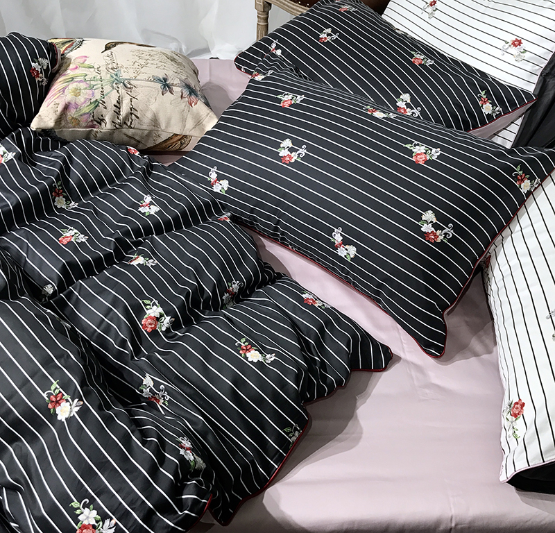 bộ đồ giường in ấn kỹ thuật số Bốn 60 Ai Cập bông satin khăn trải giường bông chăn thời trang 1.8m - Bộ đồ giường bốn mảnh bộ chăn ga gối đệm cưới