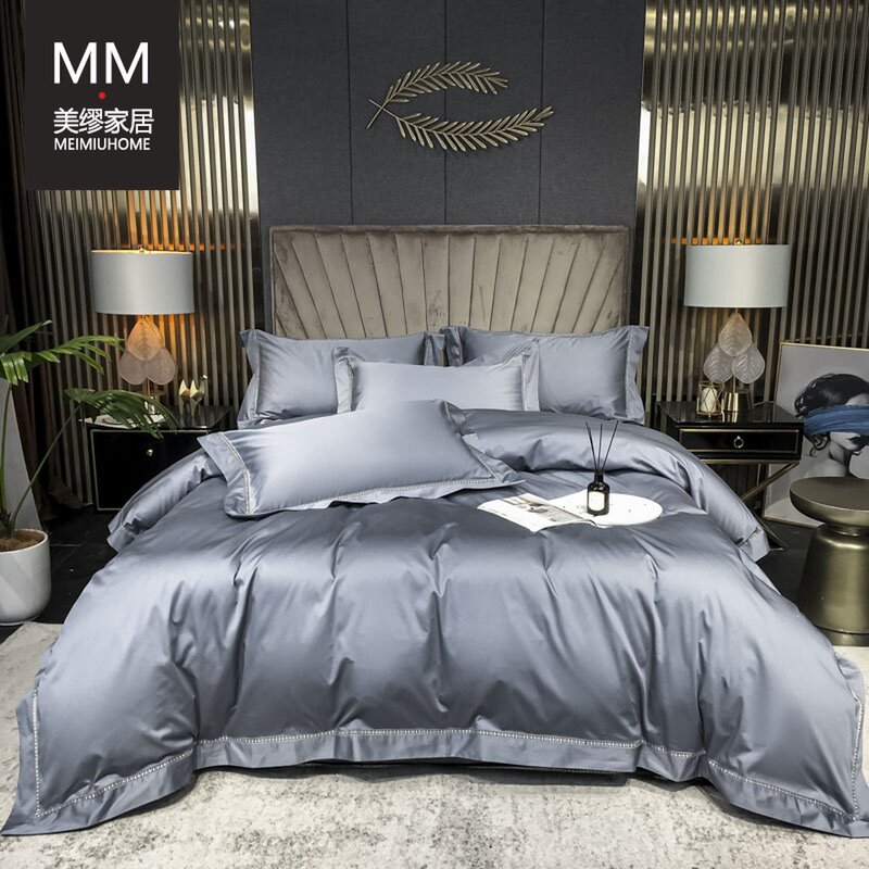 American light extravaganza 120 islands quilts cotton gon satin four sets high set series full hollowed-out side nude sleeping grade bedding