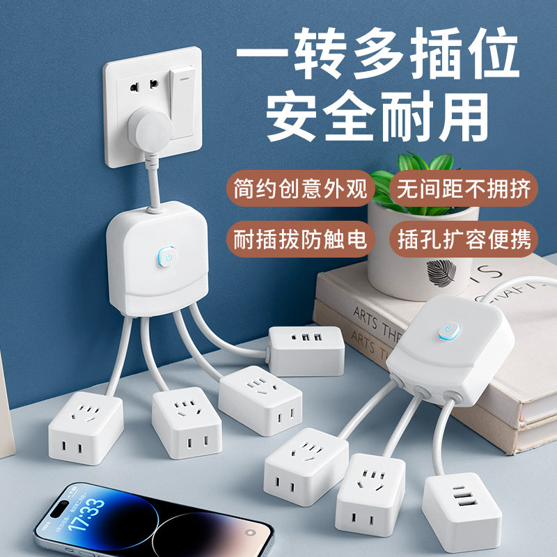 Versatile socket panel perforated with 2usb expansion platoon for home mobile desktop converter Dormitory with intelligence-Taobao