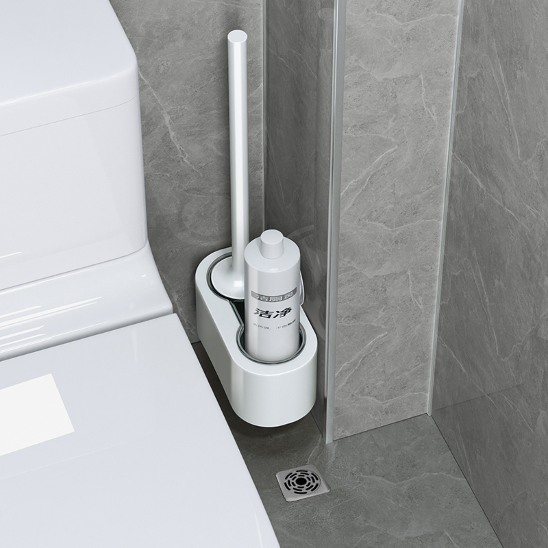 Good helper toilet brush no dead corner wash toilet brush squat pit wall hanging household artifact toilet cleaning set