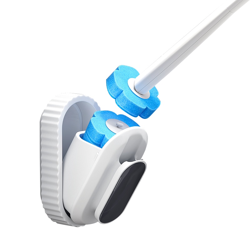 Wall mounted disposable toilet brush