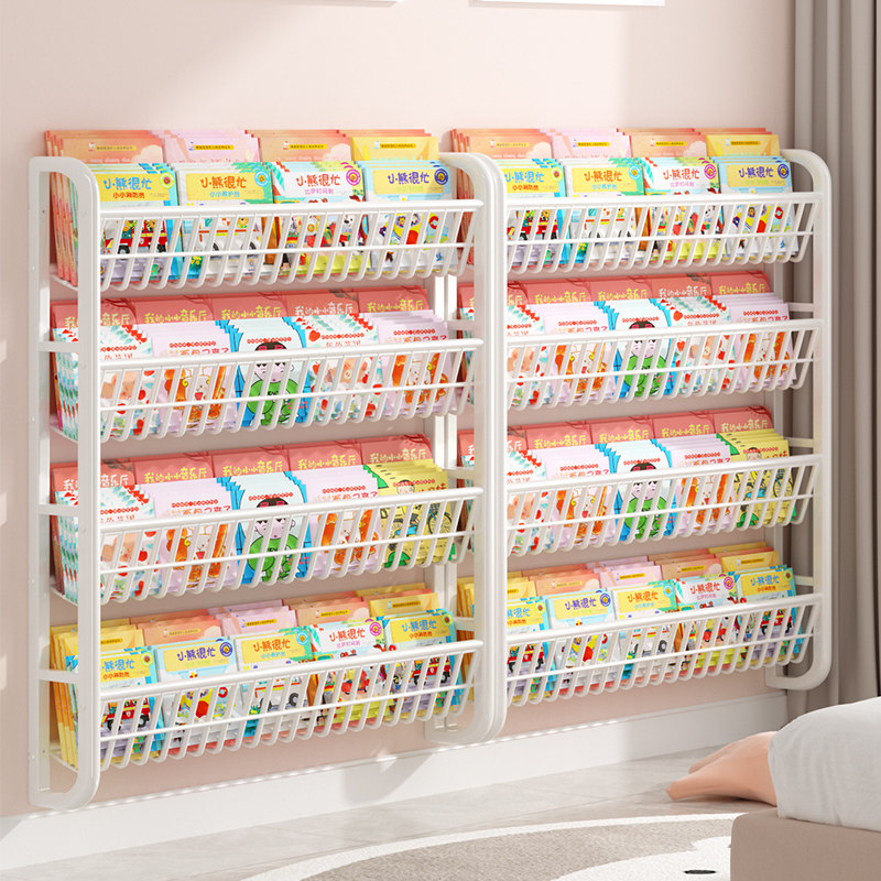 Canon hand wall Wall Bookcase Children Plotbook Containing shelf hanging wall Iron Art Floor Small Baby Shelf Bookcase