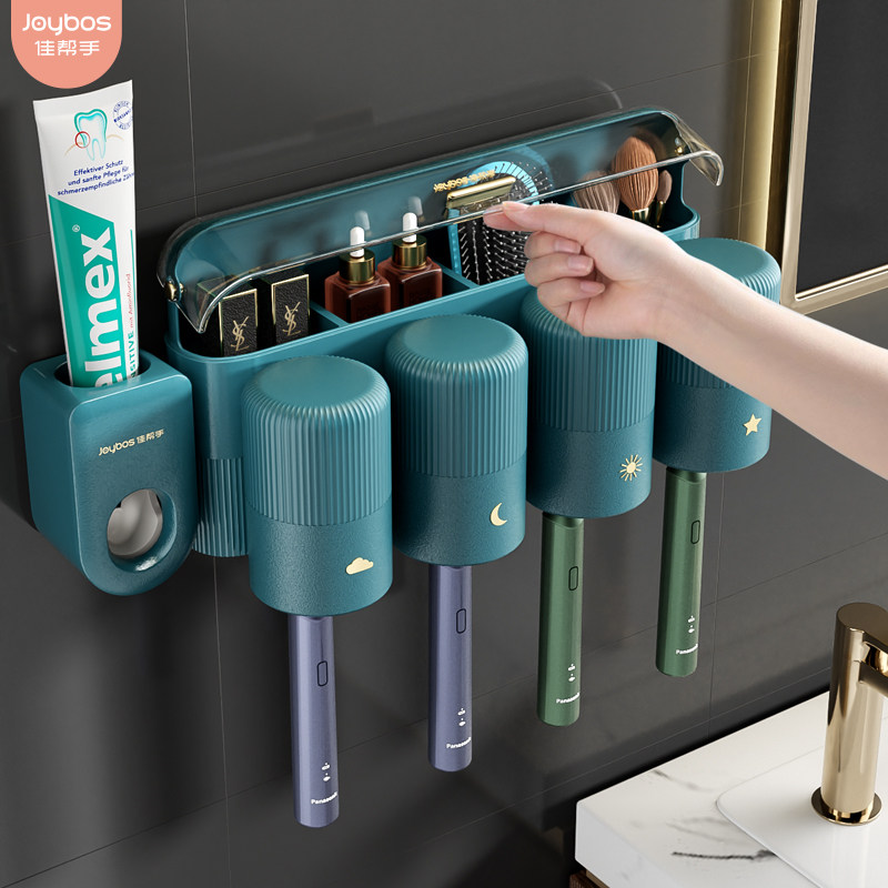 Canon hand make-up room free of punch wall-mounted electric toothbrush shelve cup toothbrushing cup tooth cylinder containing suit