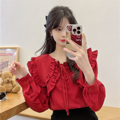 taobao agent Doll, sexy top, doll collar, autumn, french style, western style