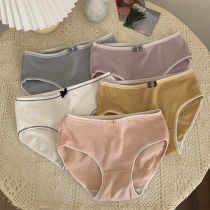 Summer 2021 new cotton bow sweet waist solid color underwear girl breifs leggings five