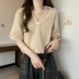 Летняя футболка с коротким рукавом, короткая футболка polo