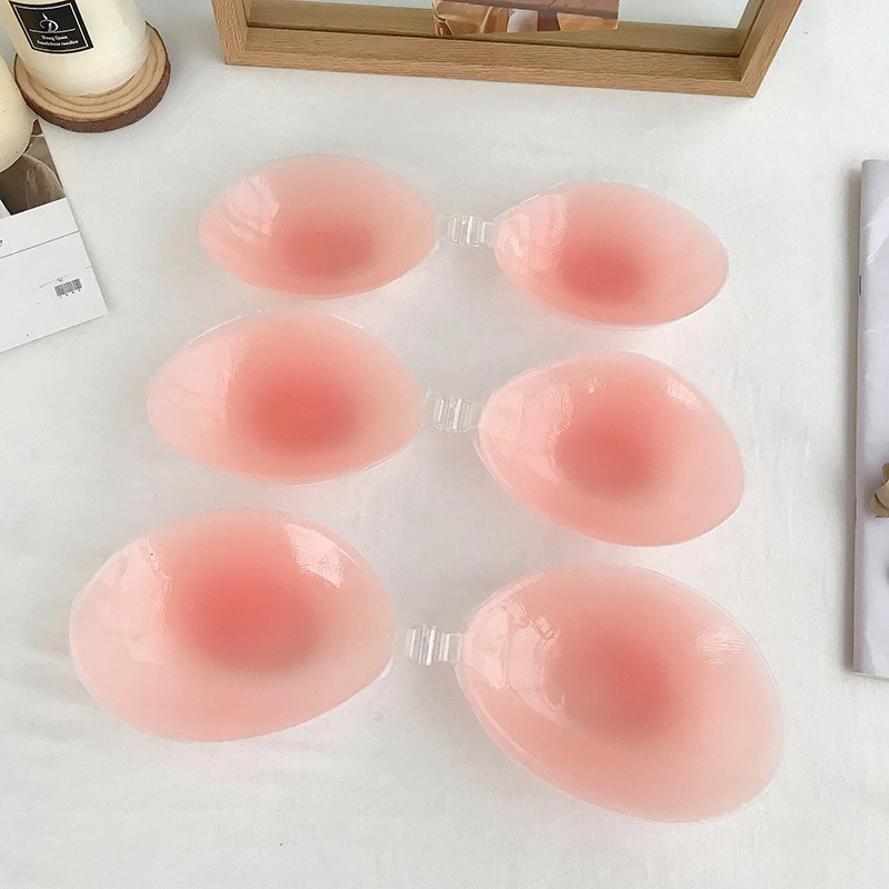 No Marks Silicone Gel Invisible Bra Size Chest Wedding Dress Thickened Anti Slip Upper Chest Sticker Bikini Swimsuit Milk Appliquer