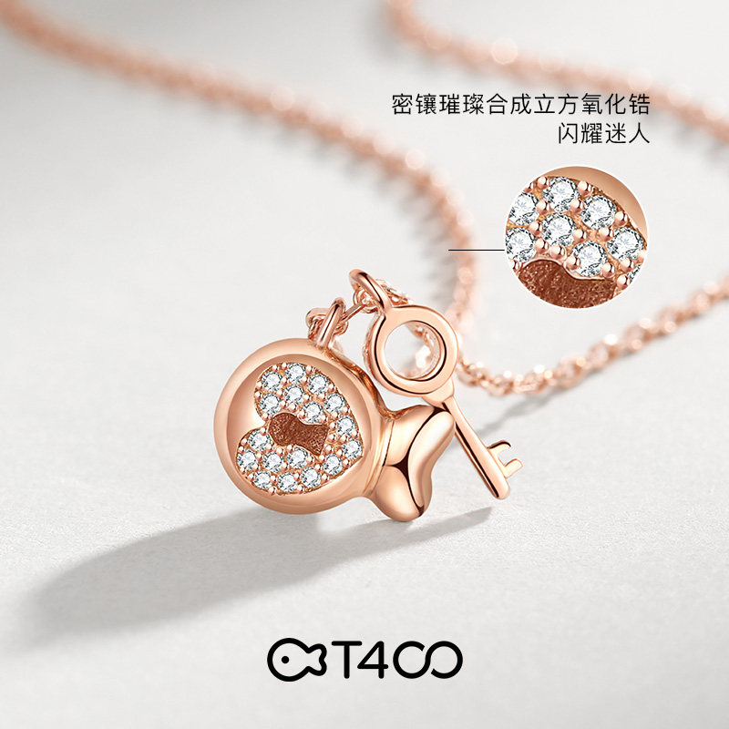 T400 Life has your necklace woman and lady luxury design 2022 new pure silver key chain gift