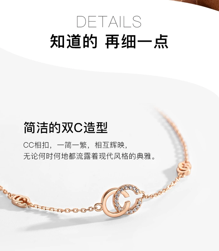 T400 vòng tay nữ sterling bạc in thiết kế thích hợp Quà tặng ngày Valentine cho bạn gái dát Swarovski zirconium - Vòng đeo tay Clasp