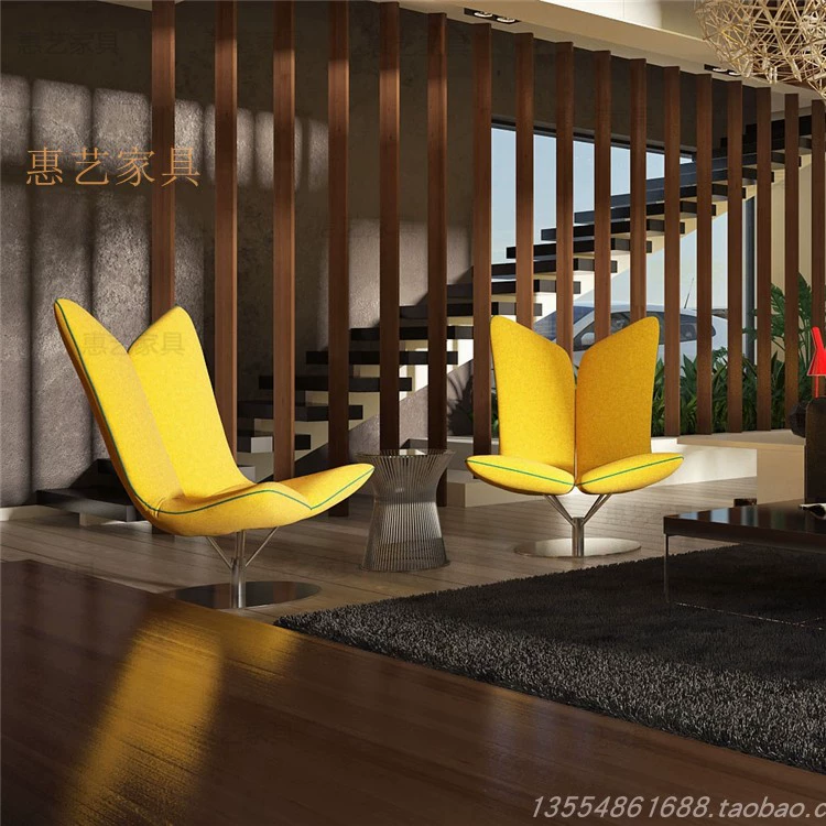 Angel Angel Shaped Lounge Ghế Nhà thiết kế Bắc Âu Câu lạc bộ Khách sạn sáng tạo Trang trí lắp ráp mềm Phim và nội thất TV