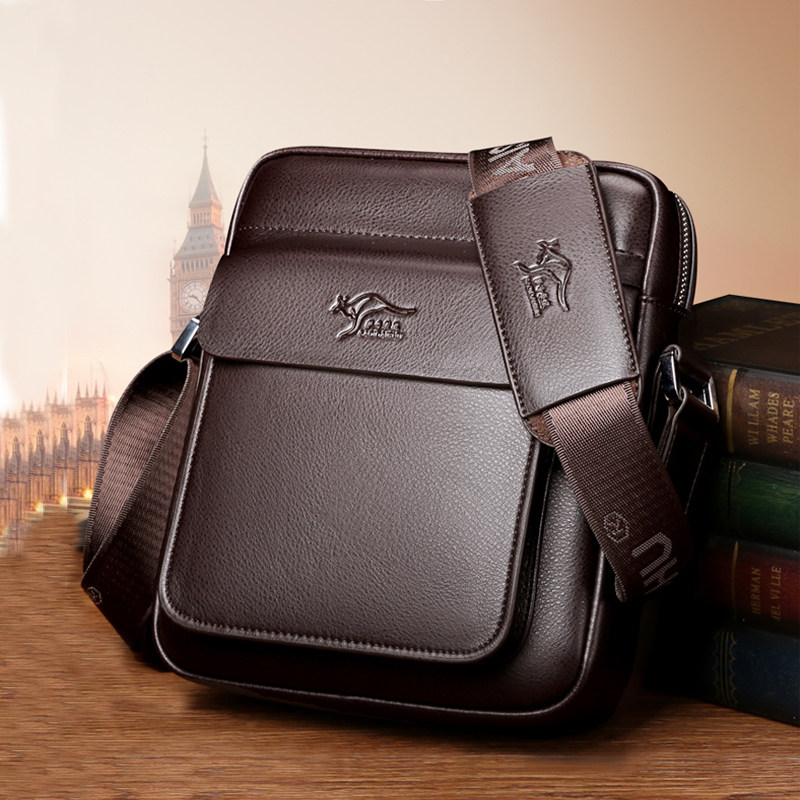 Saatchi kangaroo shoulder bag men's leather men's satchel casual messenger bag small bag shoulder bag small bag 2023 trend