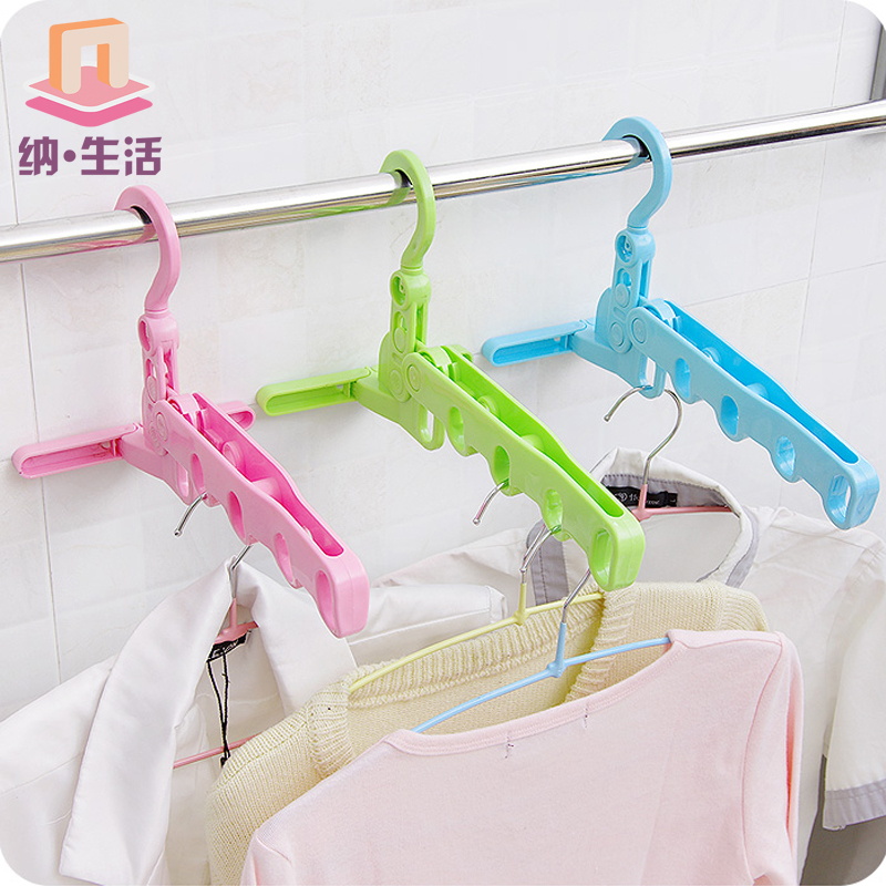 Travel Clothes Hanger Portable folding clothes hanger multifunctional business travel Dormitory With Student Porous Hanger