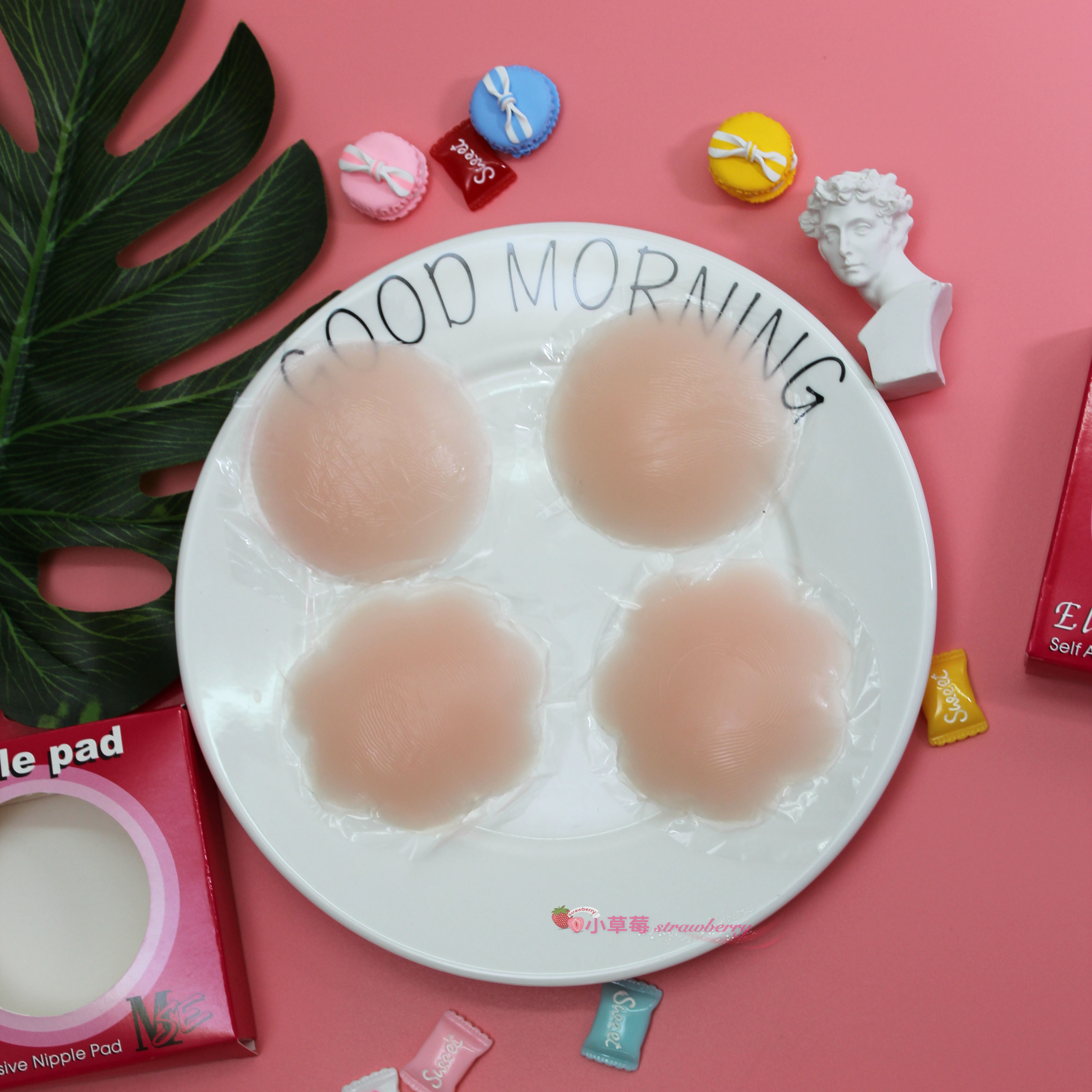 Núm vú dán ngực bơi không thấm nước Silicone núm vú chống va đập siêu mỏng thoáng khí mùa hè phụ nữ vô hình dán quầng vú dán nâng ngực