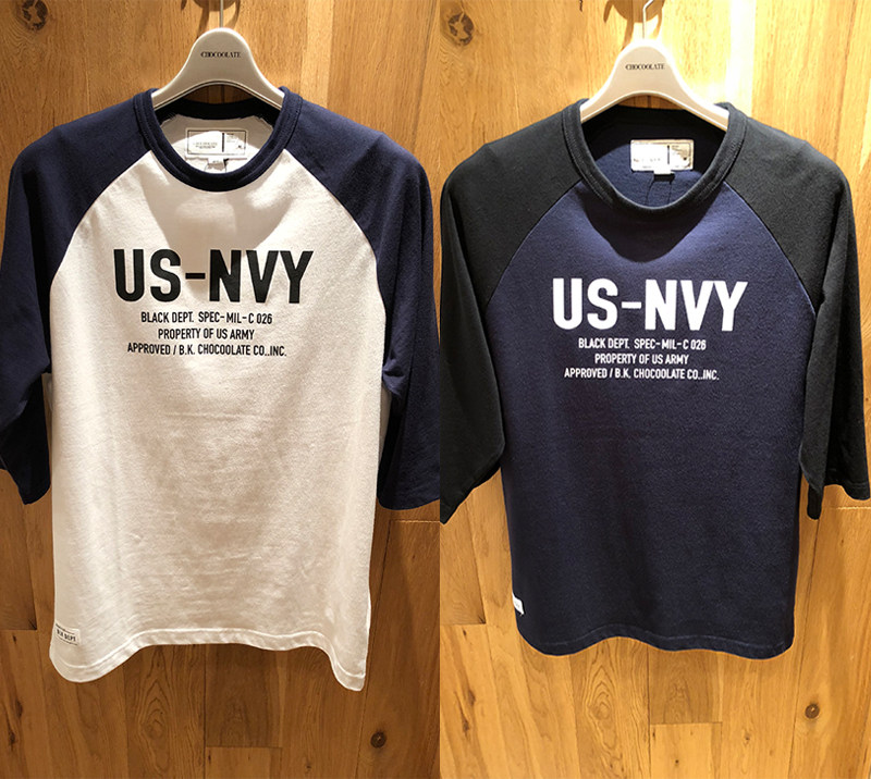 Hong Kong Chaoshop CHOCOOLATE 21 summer male front letter printed minimalist mid sleeve 70% sleeve T-shirt 1364