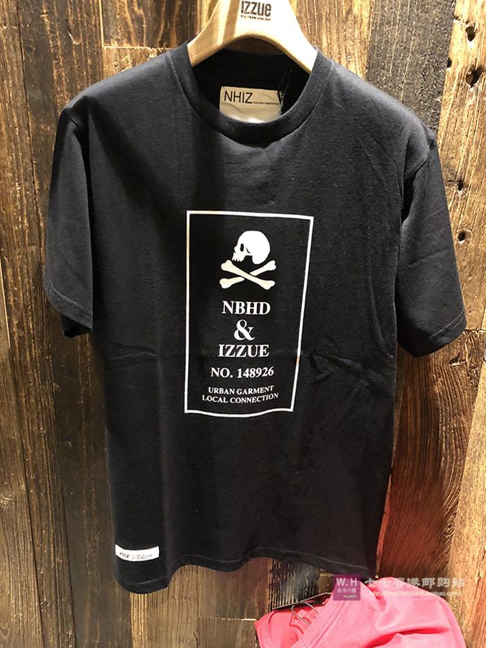 Hong Kong Chaudian IZZUE NHIZ 21 Summer Male Skull Skull Head Handsome Letters Printed Casual Short Sleeve T-shirt 1116