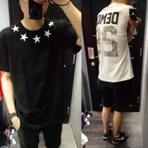 IT Special Cabinet New 5CM Spring Summer Mens Clothing Back Snake Tattoo Digital Printed Short Sleeve T-shirt 2338 Spot