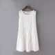 Cộng với phân bón XL chất béo của phụ nữ MM Mùa hè phiên bản mới của Hàn Quốc là cotton mỏng không tay hoang dã váy đáy quần áo