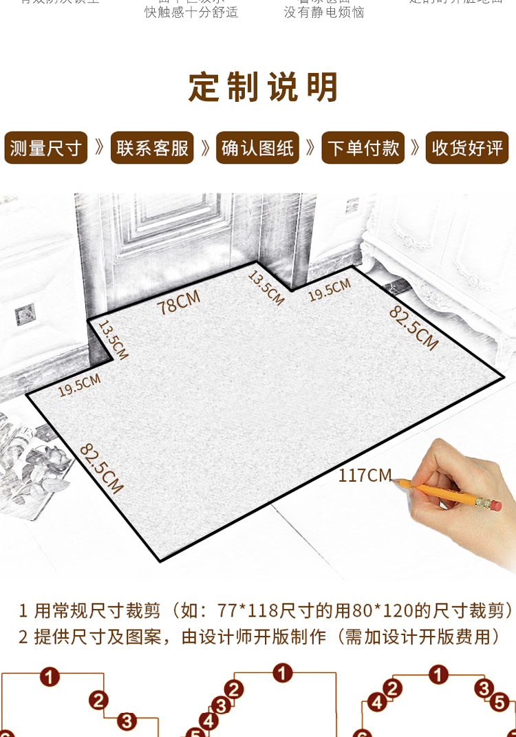 lối vào tùy chỉnh thảm thảm thảm cửa cửa châu Âu tấm thảm chùi chân sảnh phòng khách phòng ngủ nhà mat - Thảm sàn thảm lót sàn nhà bếp