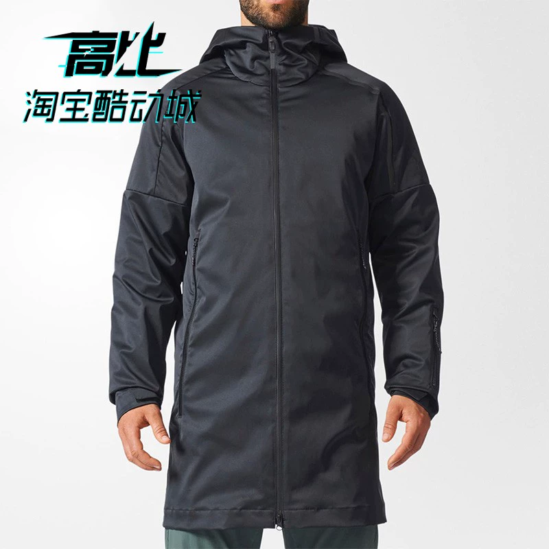 Áo khoác hai mảnh có mũ trùm đầu ấm áp và chống gió cho nam của Adidas / Adidas ZNE BS0988 - Thể thao xuống áo khoác