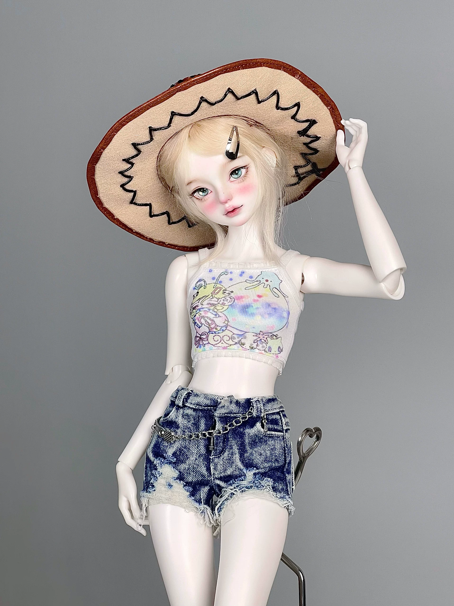 【Keyoute】BJD четырёхточечный 1/4 подтяжки рваные шорты универсальные повседневные товары на складах