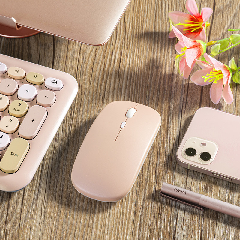 Wireless Bluetooth Mouse Mute Suitable for Xiaomi Apple mac Huawei Lenovo Laptop Desktop Computer HP Wireless ipad Rechargeable Folding Slip Mouse Ultra Slim Portable Charging