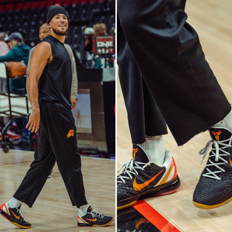 Sun Devin Booker Style Quick-Drying Nine-Point Training Pants American Lakers Basketball Sports Fitness Fleece-Lined Sweatpants