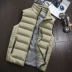 Mùa thu đông nam mới phiên bản Hàn Quốc của áo vest cotton trẻ trung dày lên size áo vest xu hướng cotton hoang dã áo lông vũ Áo vest cotton