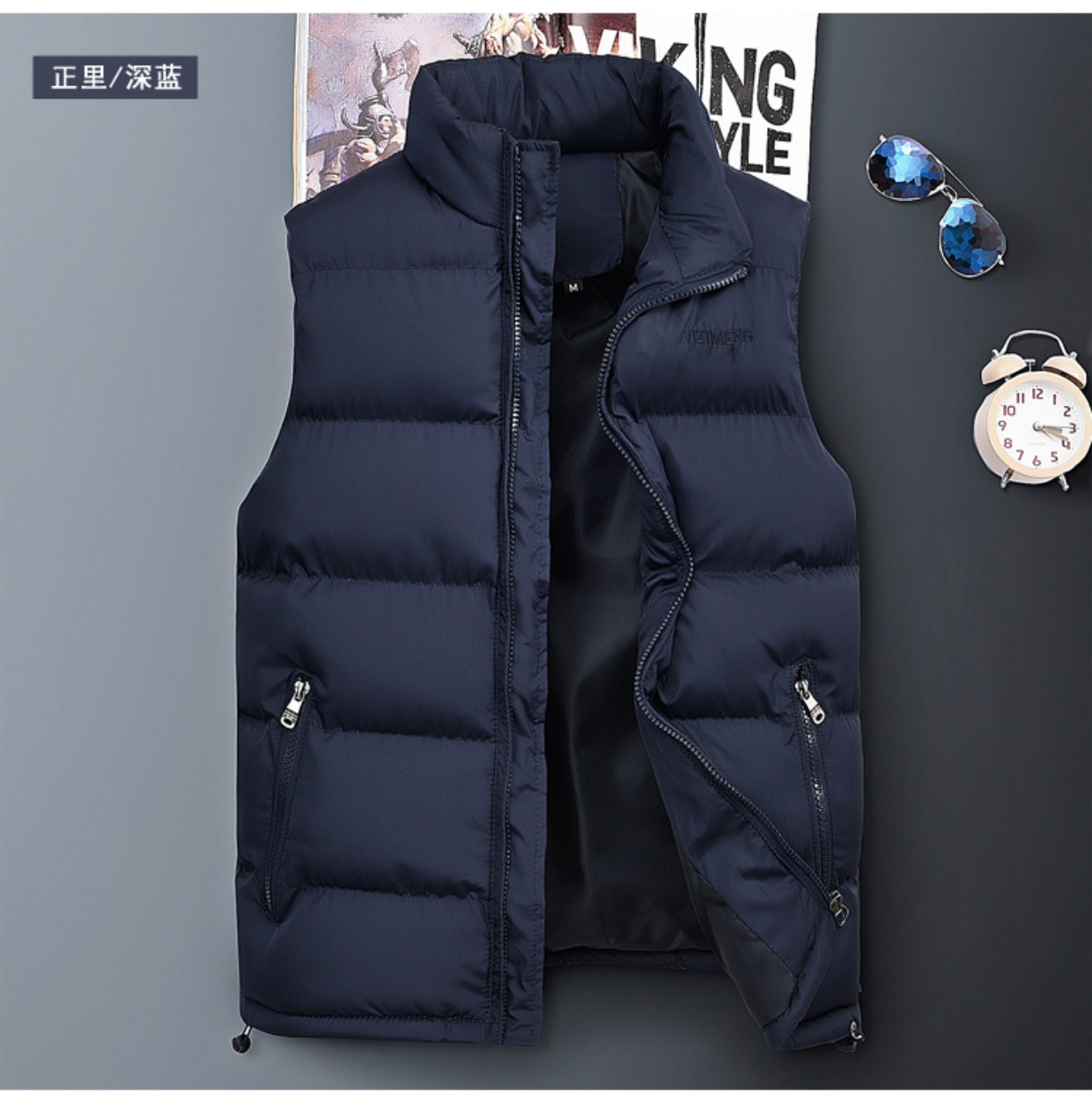 Vest nam mùa đông phiên bản Hàn Quốc đẹp trai hoang dã xuống áo khoác độn bông nam vest vest mùa thu giản dị XL áo ba lổ