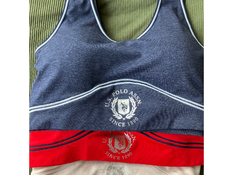 American Polo Sports Bra with Chest Pads, Pullover Style