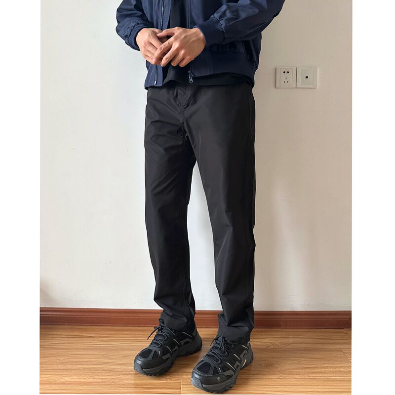 Ldnf Triangle Logo Heavy-Duty Fine Plaid American-Style Straight-Leg Pants for Men, Autumn Three-Proof Loose Casual American-Style Long Pants