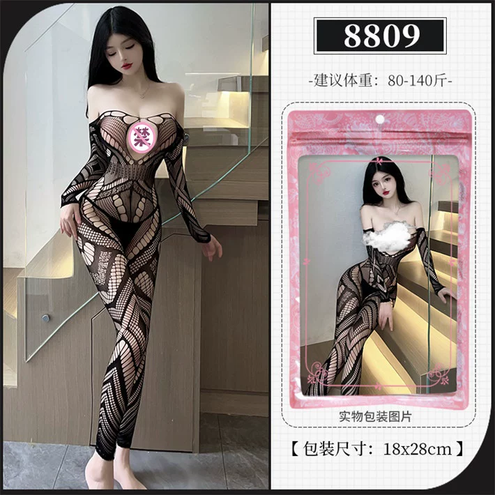 Боди-комбинезон сексуальный, без шва в шагу, сетчатый, one-size (подходит 80–130 цзинь)
