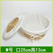 Rattan shou na kuang home wicker bread cage cloth strong bun or Mo block bamboo work bamboo storage basket bread circular sub-
