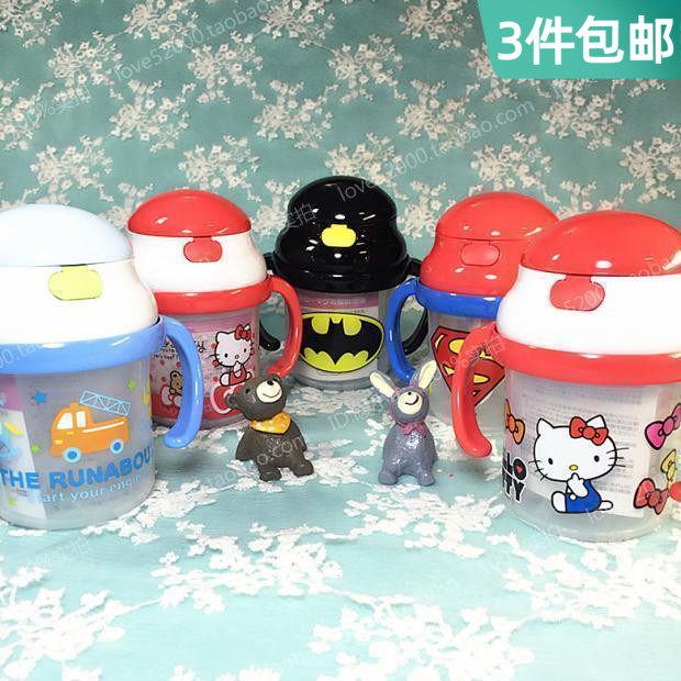 Japan Skater imports children's kindergarten children's ears holding water cup baby straw cup learning drinking cup cartoon