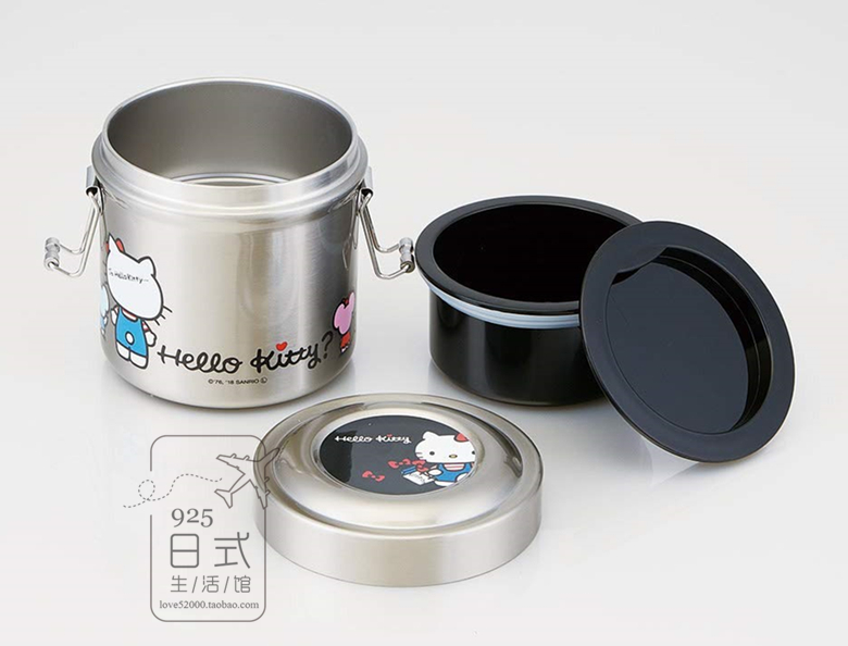 Skater Nhật Bản 2 đôi bằng thép không gỉ cách nhiệt hộp ăn trưa trẻ em cách nhiệt thùng thùng kitty rùa rùa Snoopy - Hộp cơm điện sưởi ấm hộp nấu cơm văn phòng