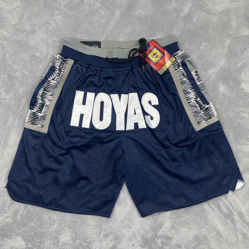 American-Style Embroidered Five-Point Basketball Shorts, Retro Georgetown University Shorts, Summer Quick-Dry Men's Sports Pants, High Street Style