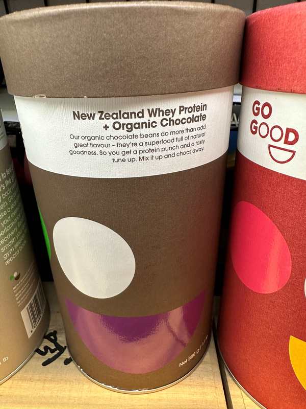 Whey Protein Powder Go Good New Zealand Whey Protein+Organic Chocolate