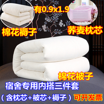 Single student Dormitory Quilt by Core Cotton Wool Cushion Quilt 0 9m 9x1 9m Quilt Plus Bedding Pillow mattress Three sets