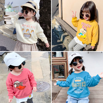 2022 female childrens clothing new cartoon Korean version of childrens pullover clothes girl baby children Foreign style clothes tide