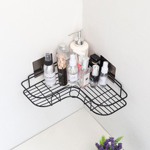 Punch-free corner wrought iron triangle shelf home bathroom bathroom wall wash place corner wall rack
